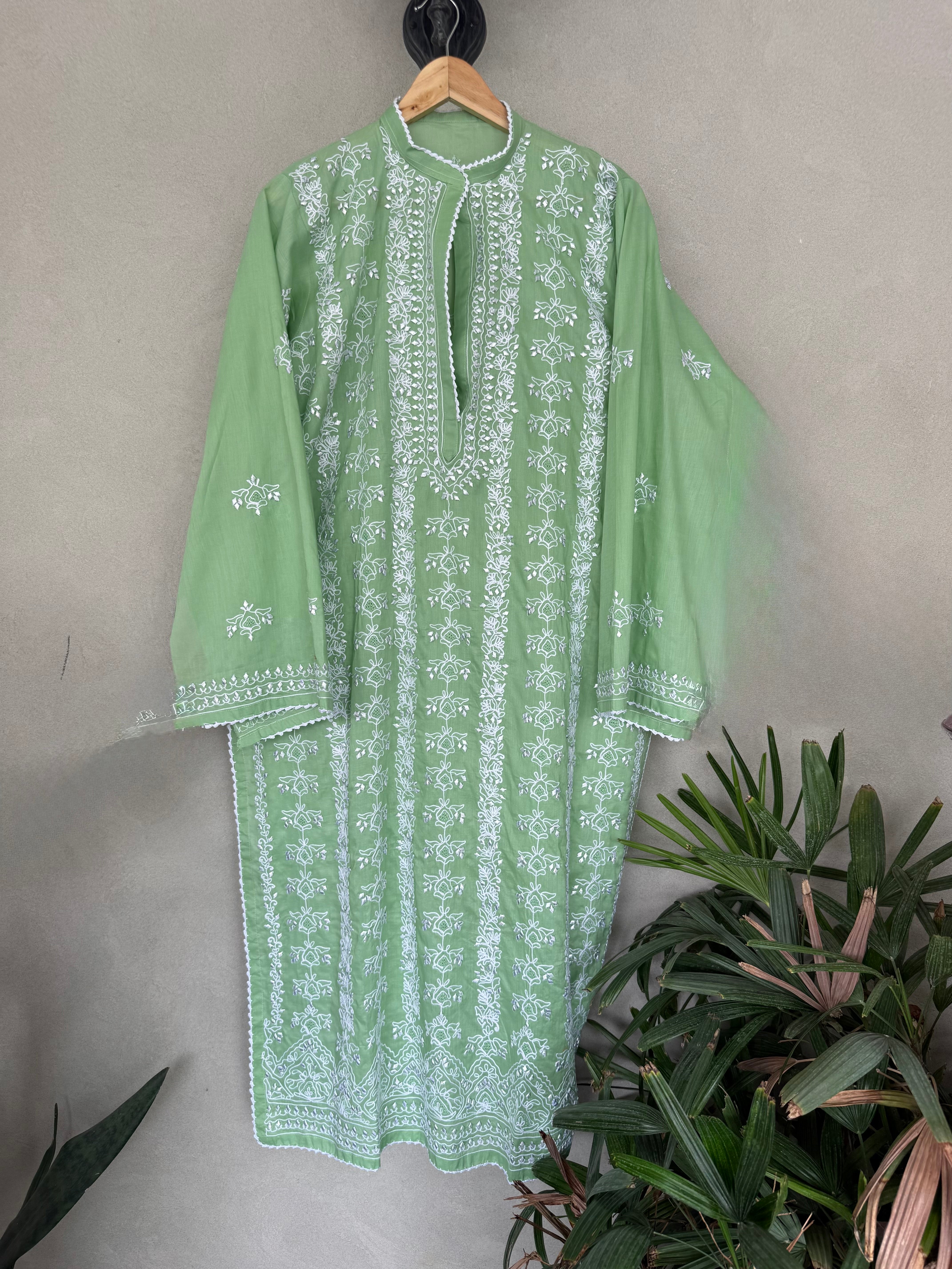 Green Gota Kurta