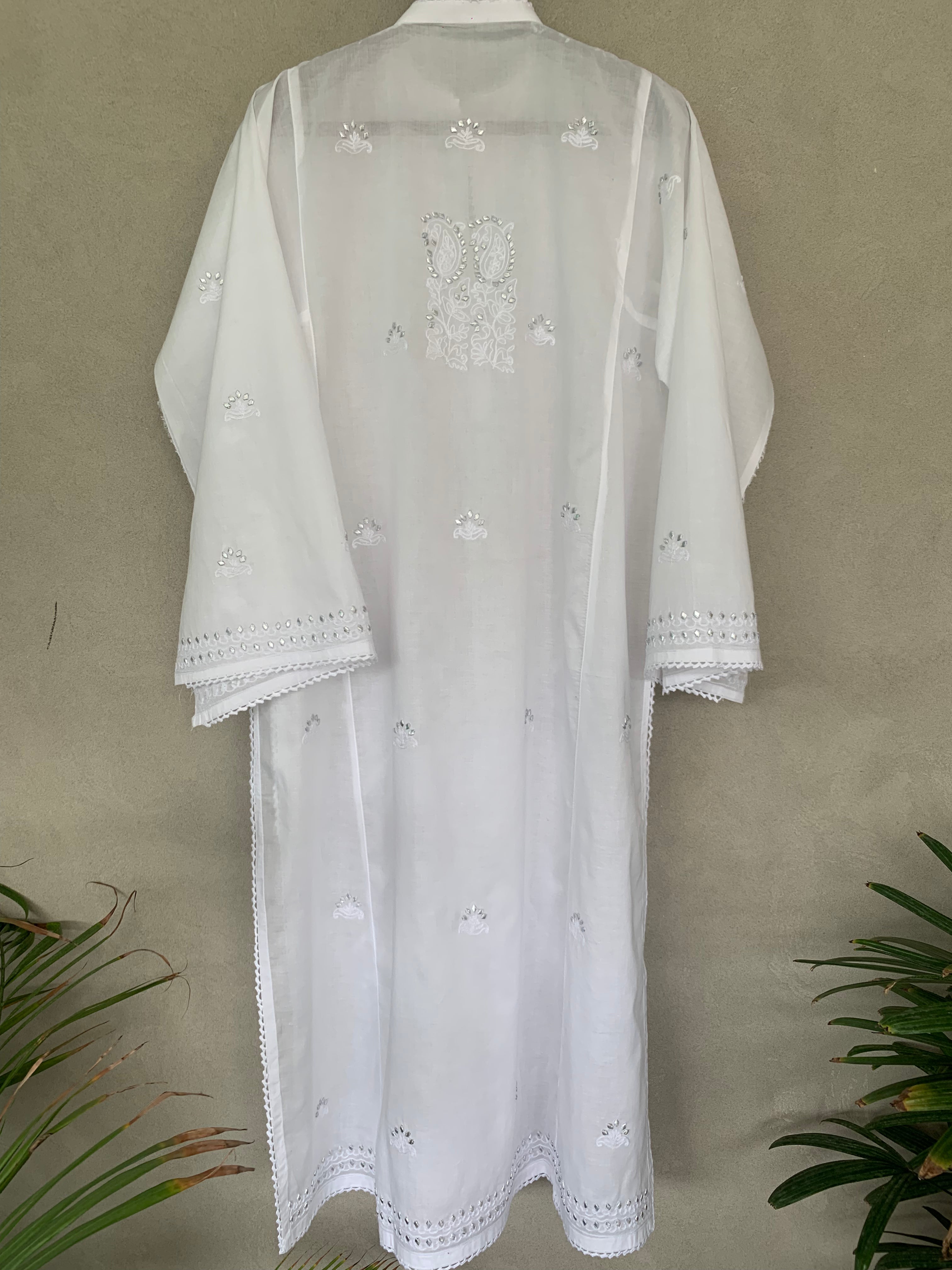 White gota kurta