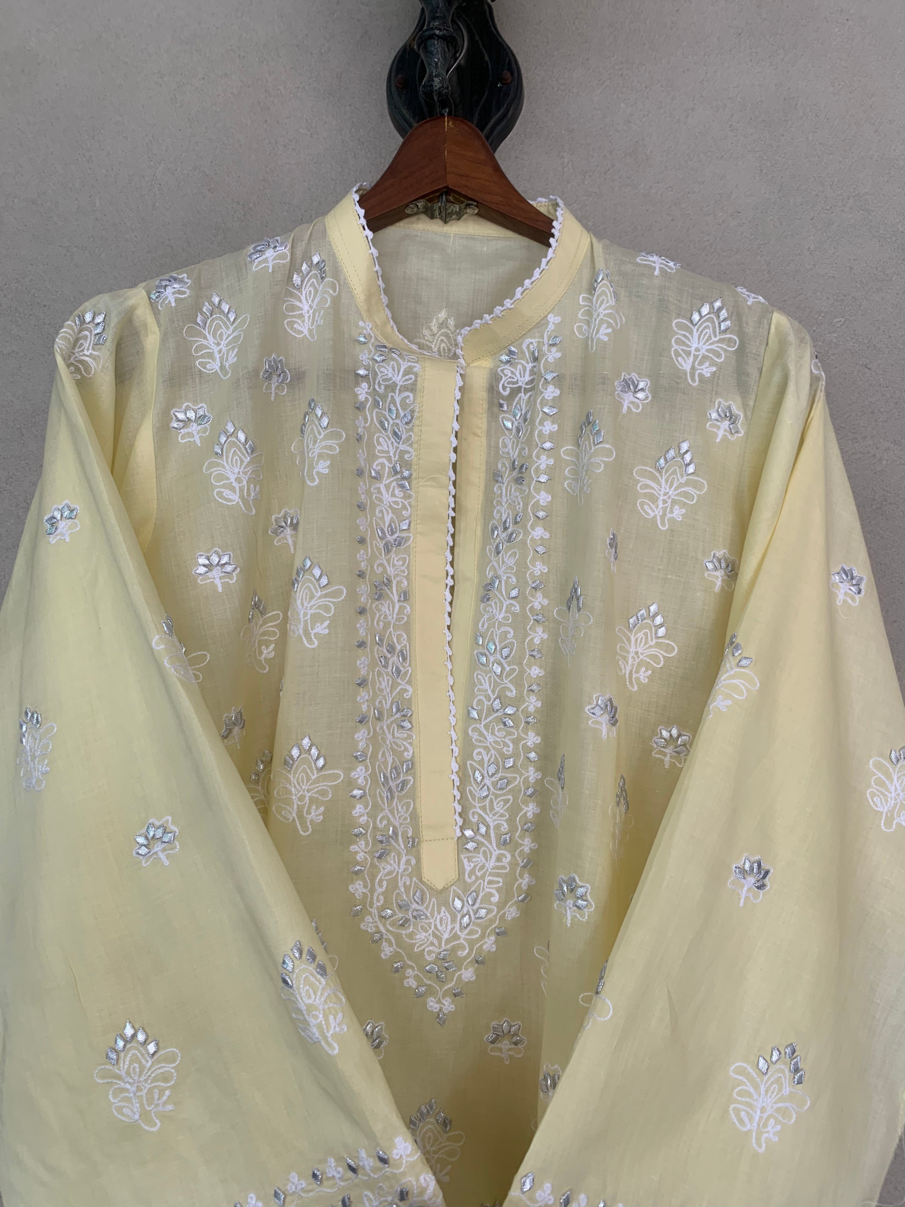 Yellow gota kurta