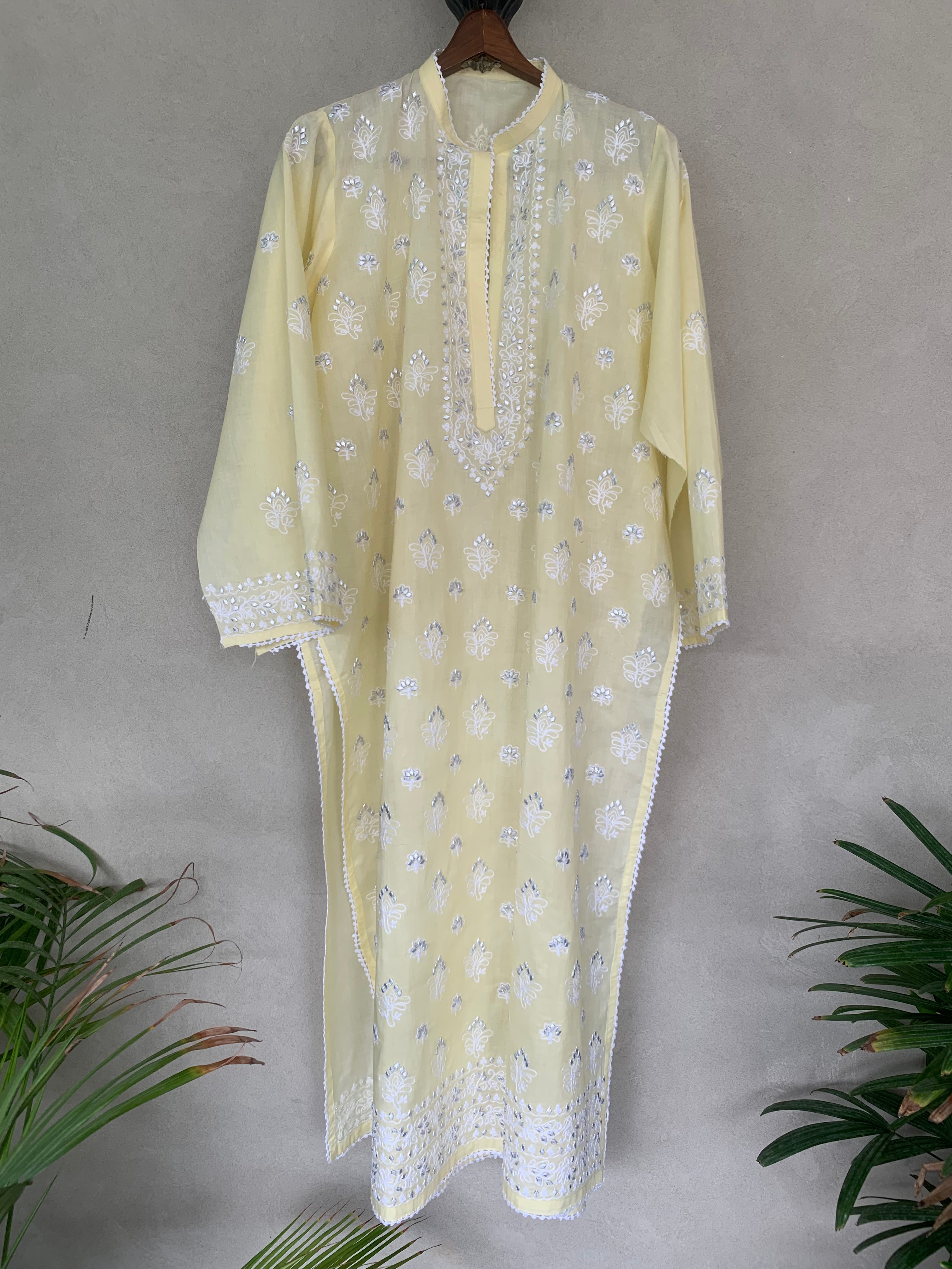 Yellow gota kurta