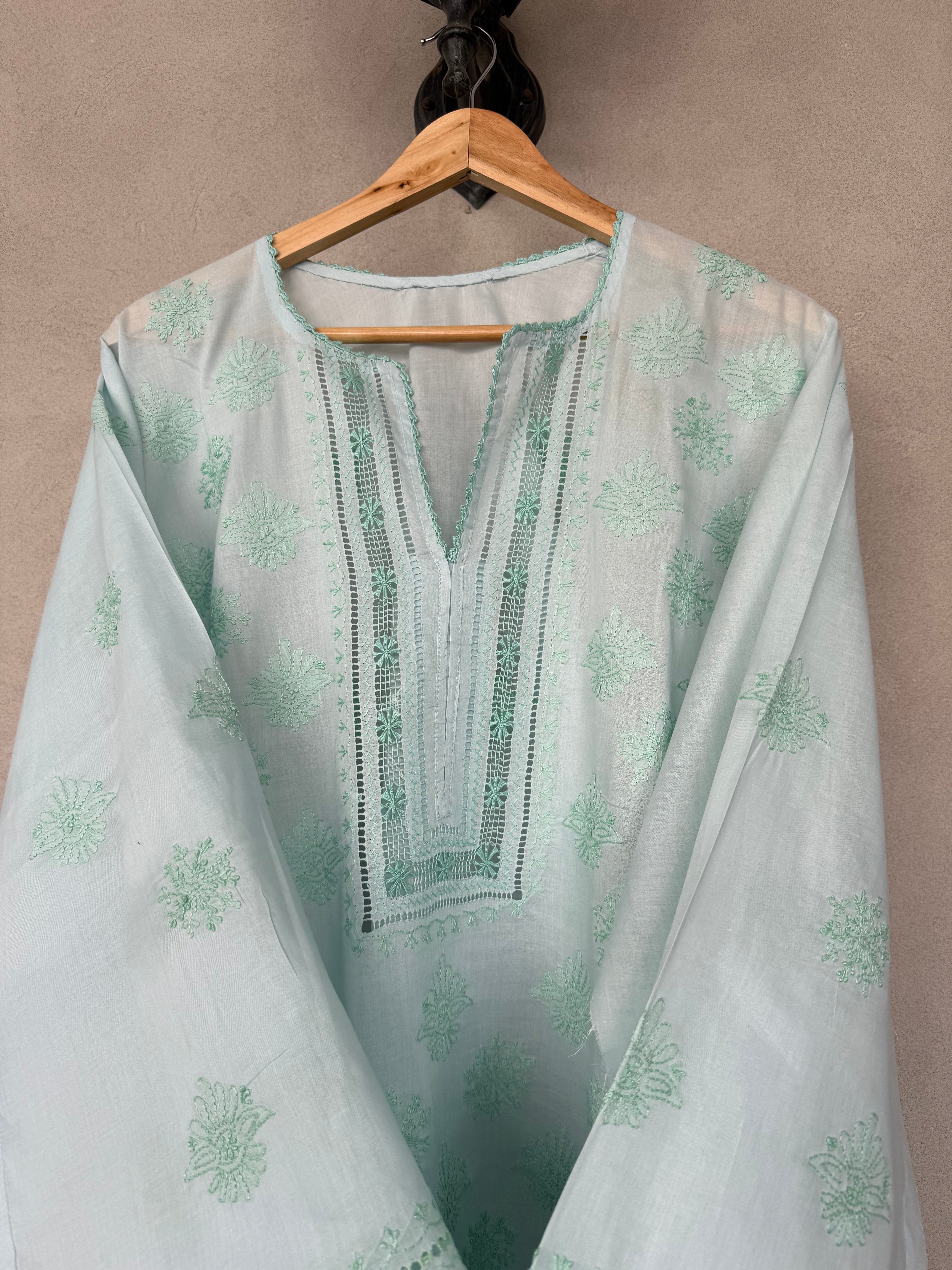 Light blue tarkashi kurta