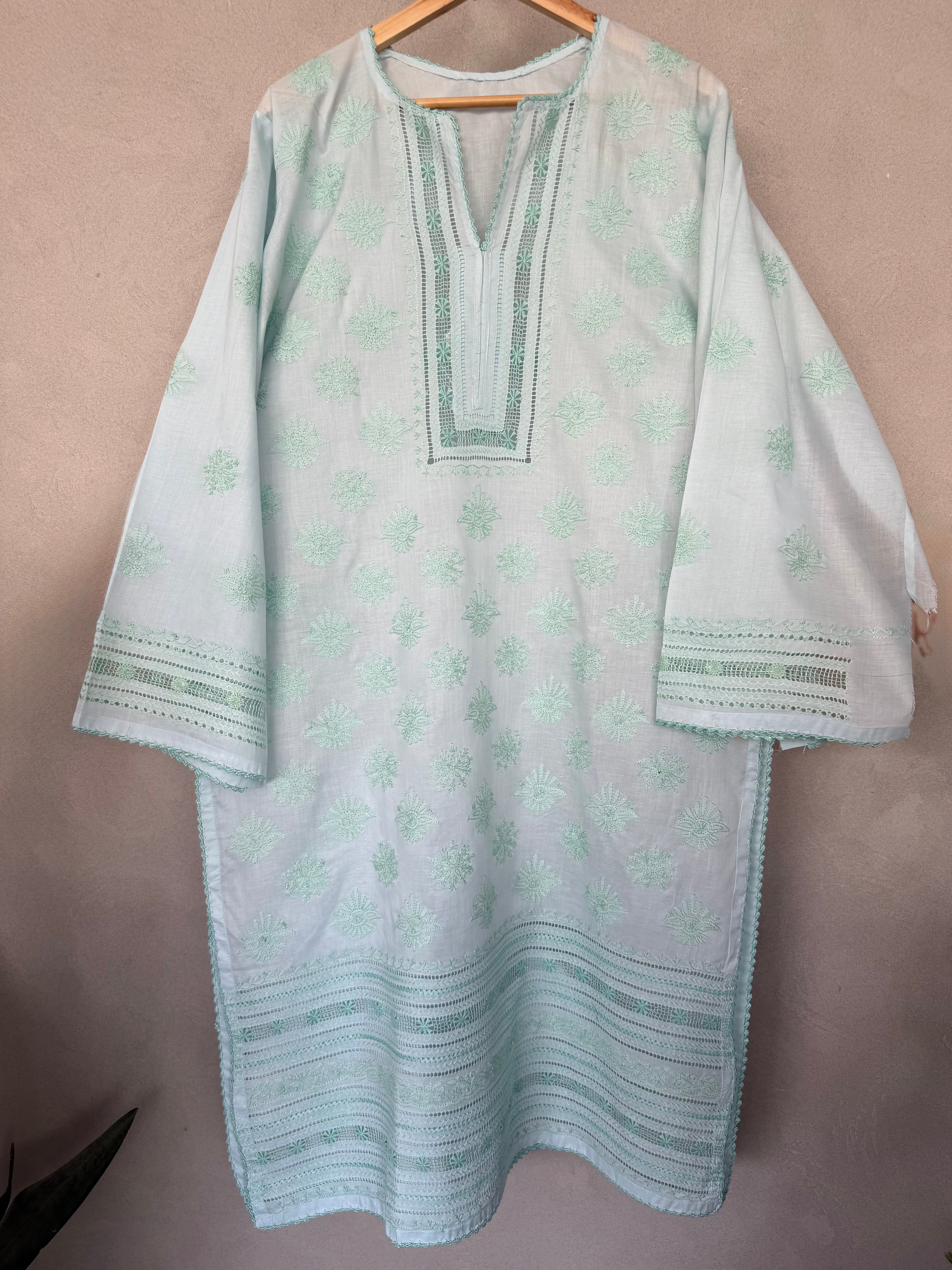 Light blue tarkashi kurta