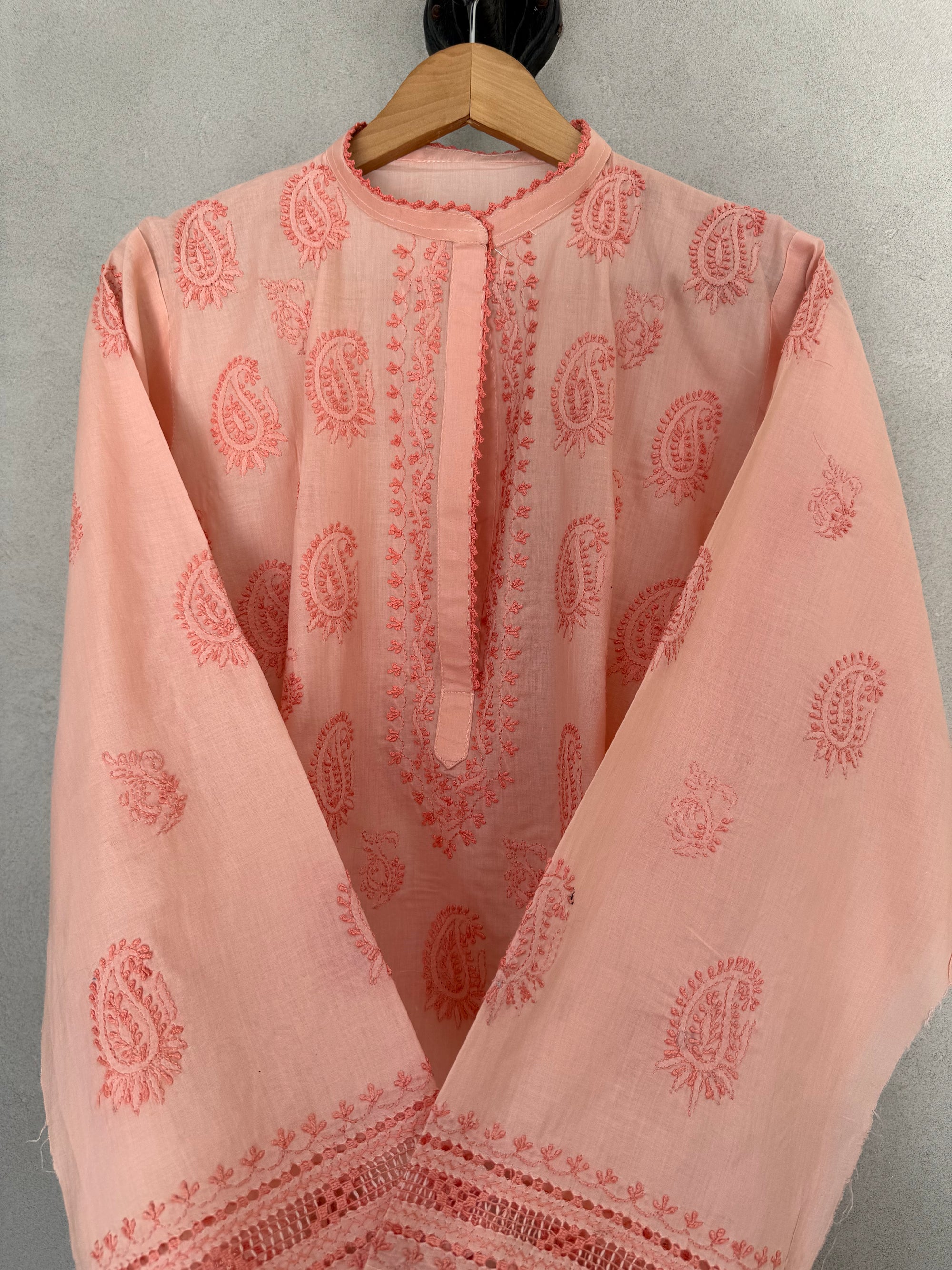 Pink tarkashi kurta