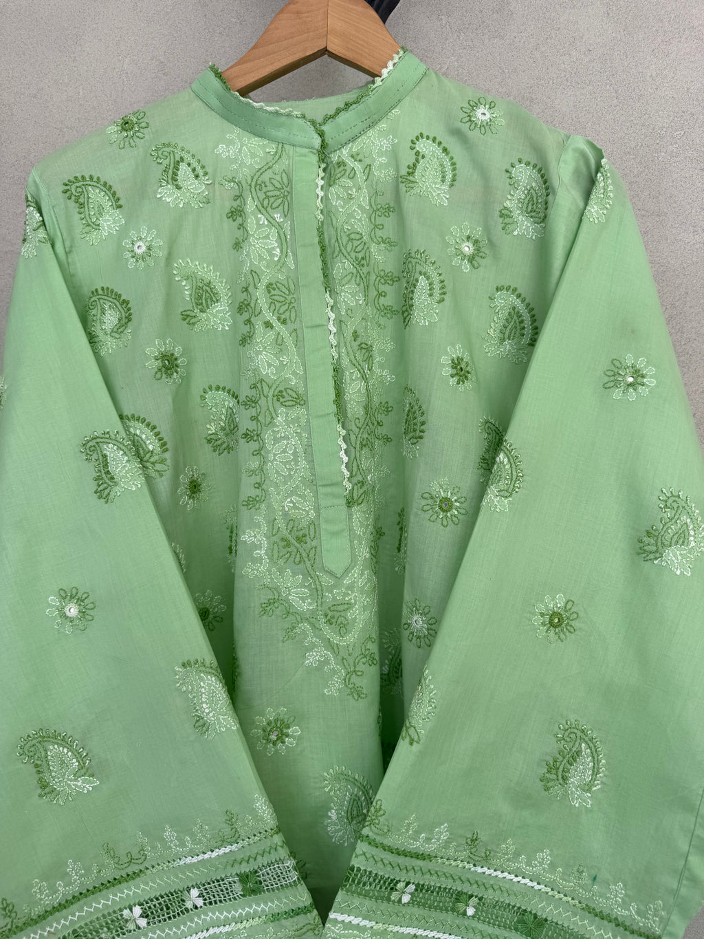 Green Tarkashi Hand Embroidered kurta