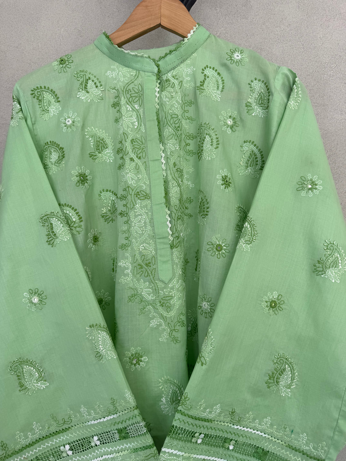 Green Tarkashi Hand Embroidered kurta