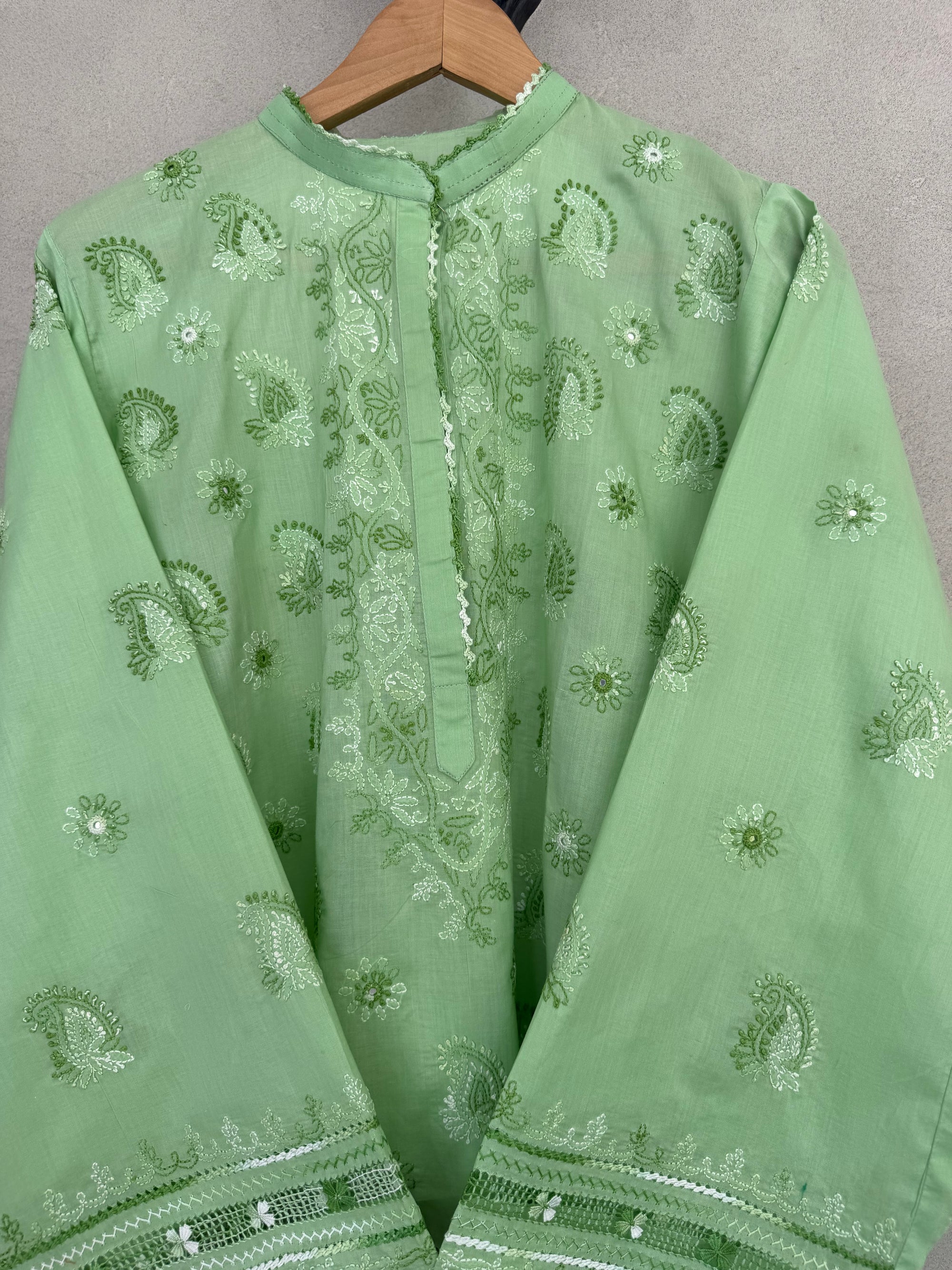 Green Tarkashi Hand Embroidered kurta
