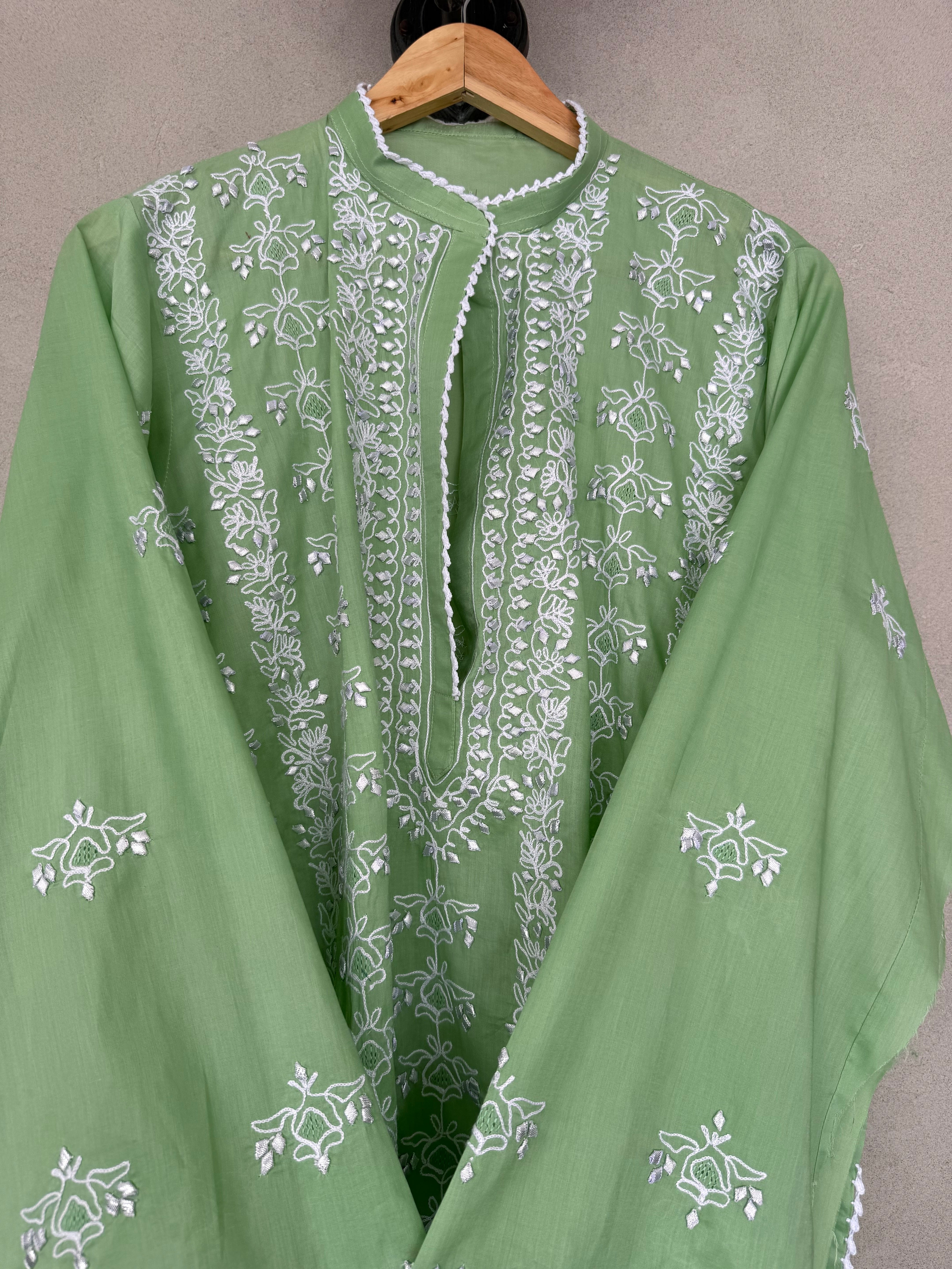 Green Gota Kurta