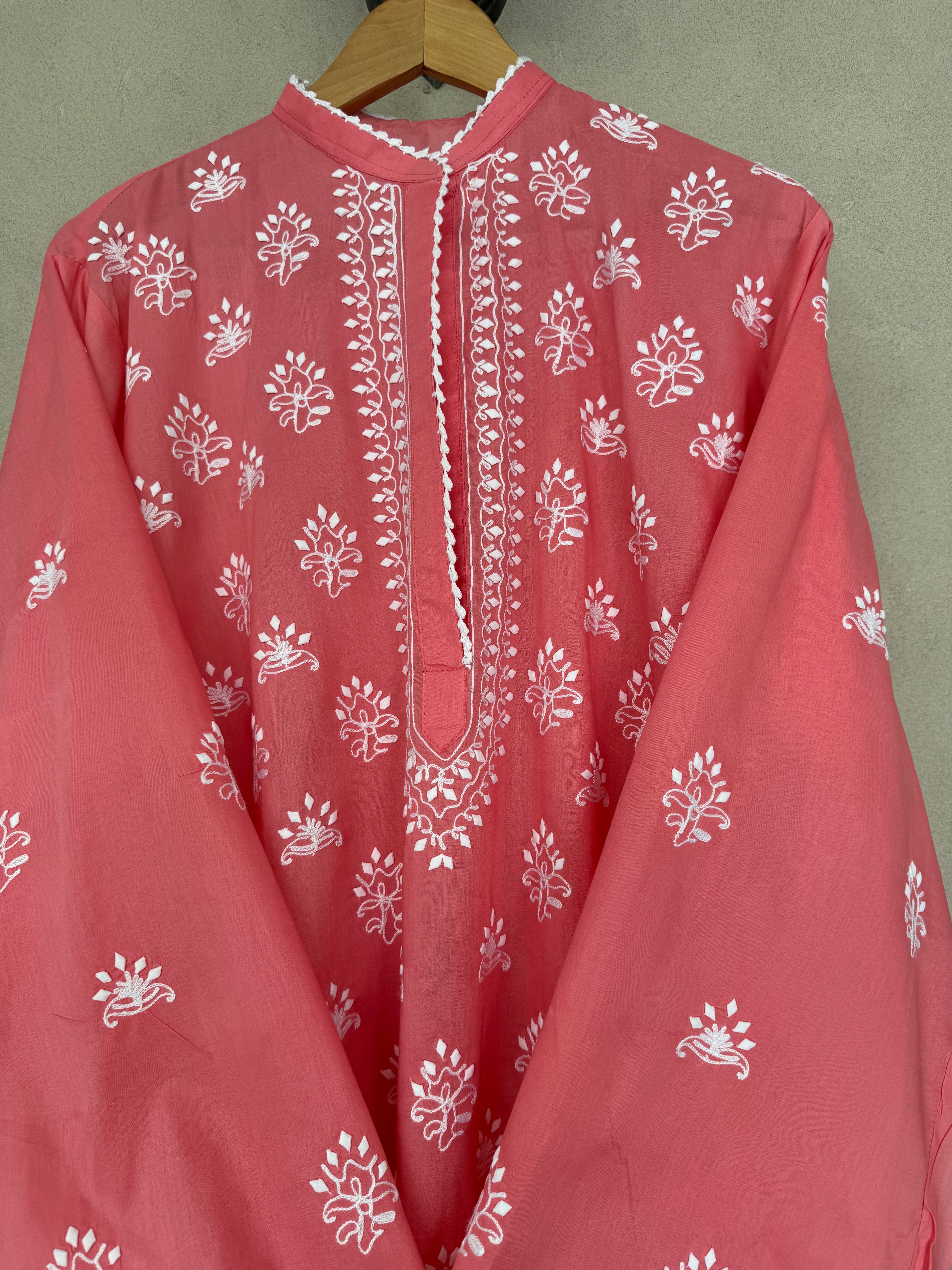 Pink pati work