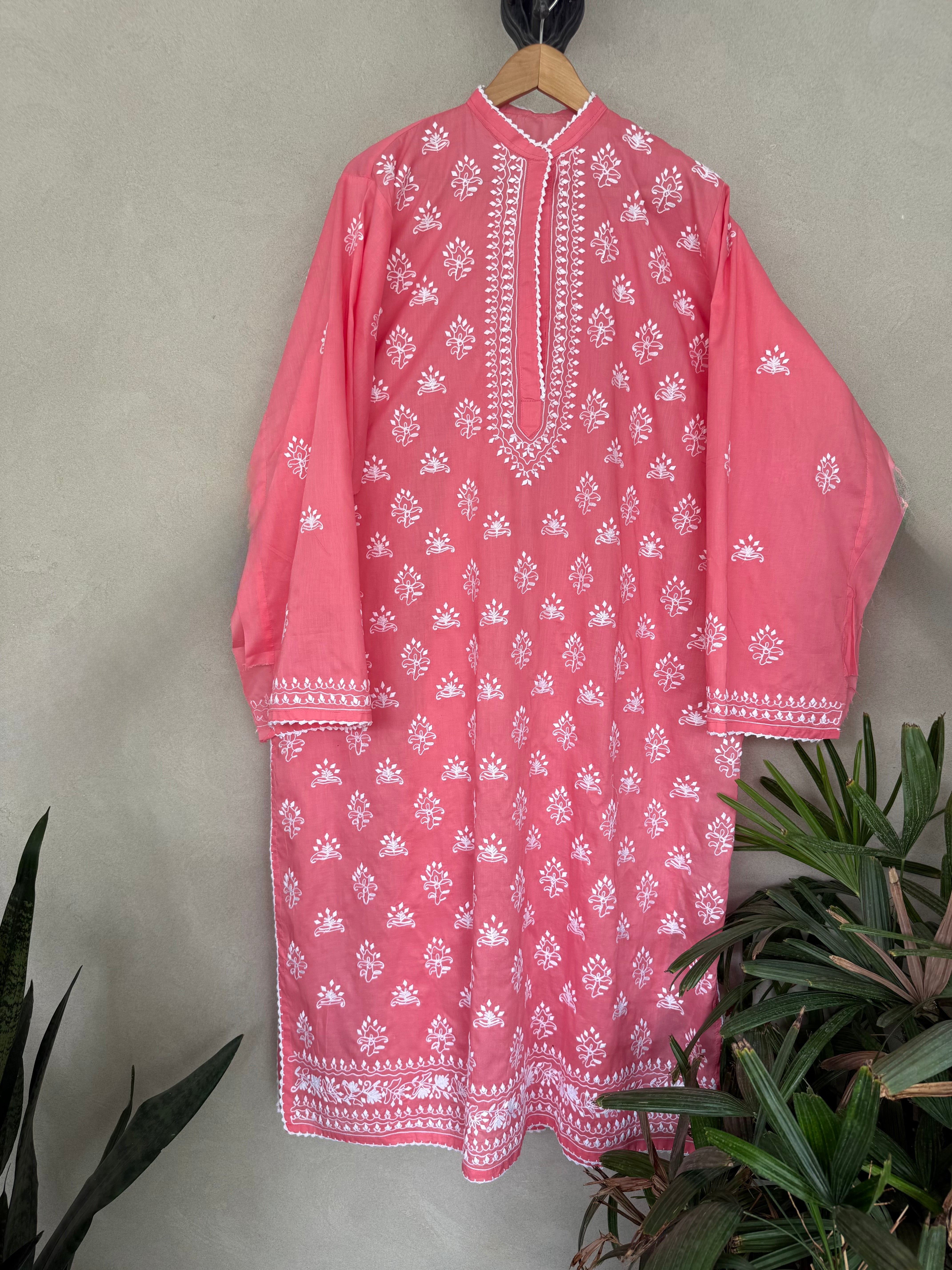 Pink pati work